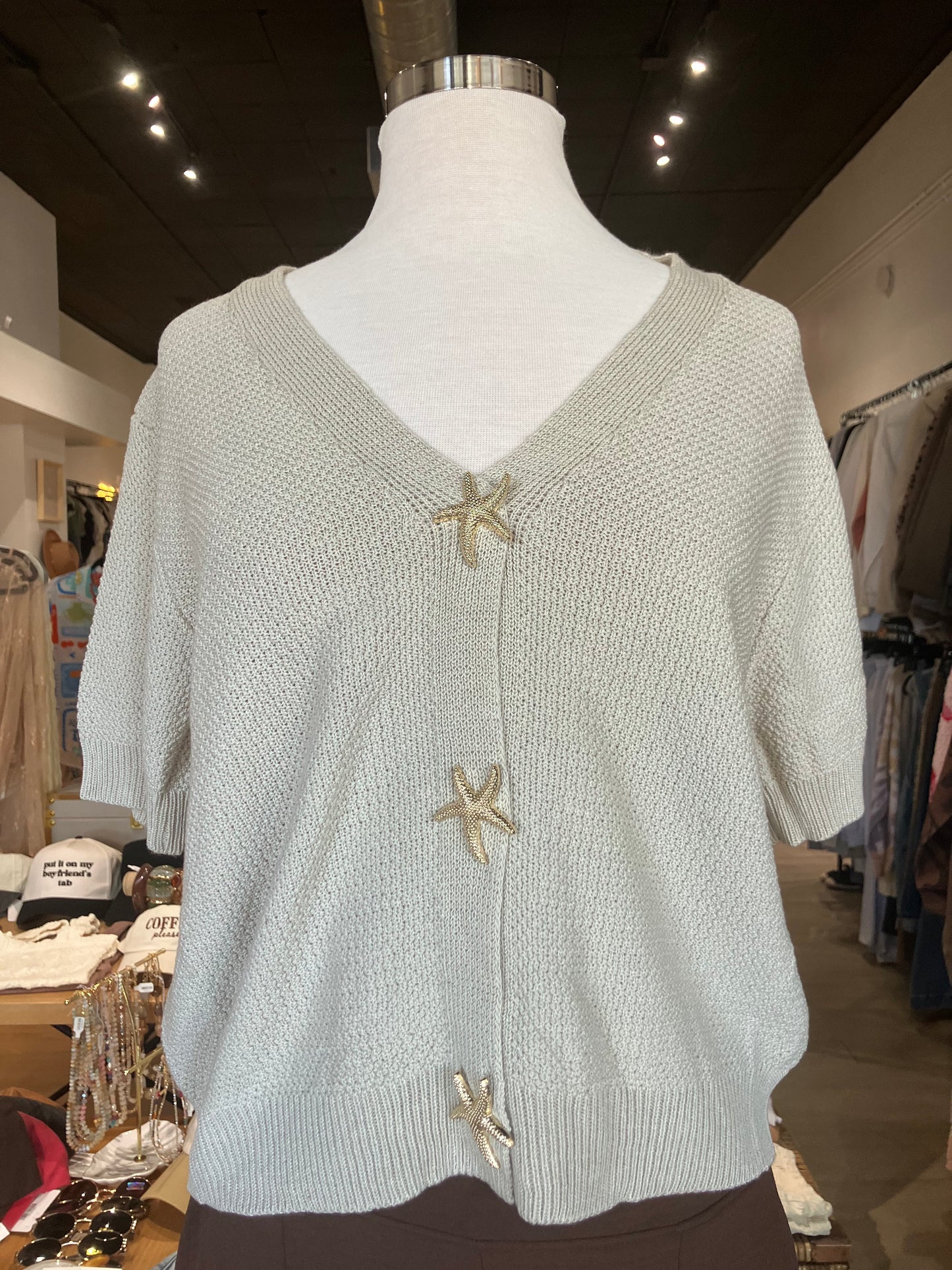 Starfish Button Up Top