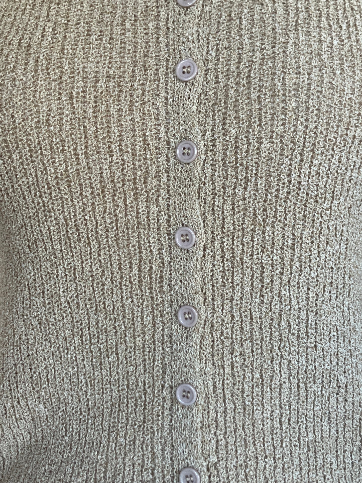 Cream Button Up Sweater Tank