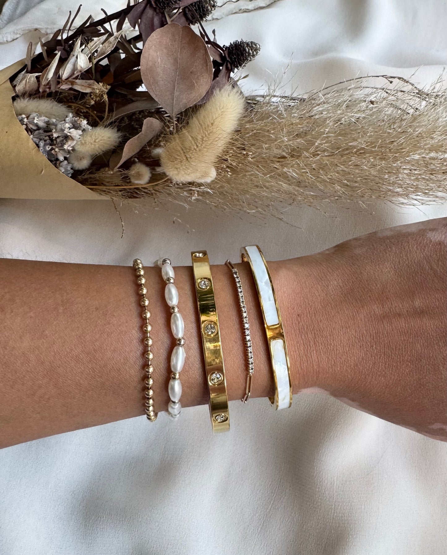 Stainless Steel Gold Jewel Bracelet