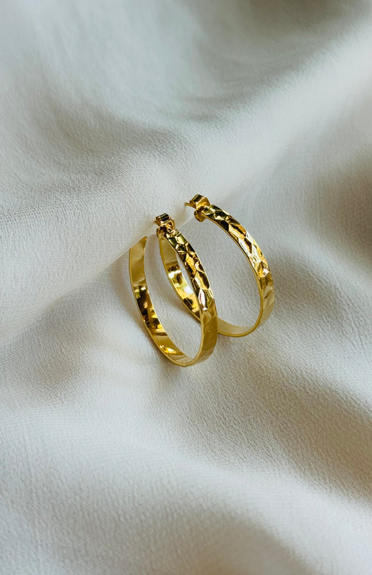 Geometric 14k Gold Dipped Hoops