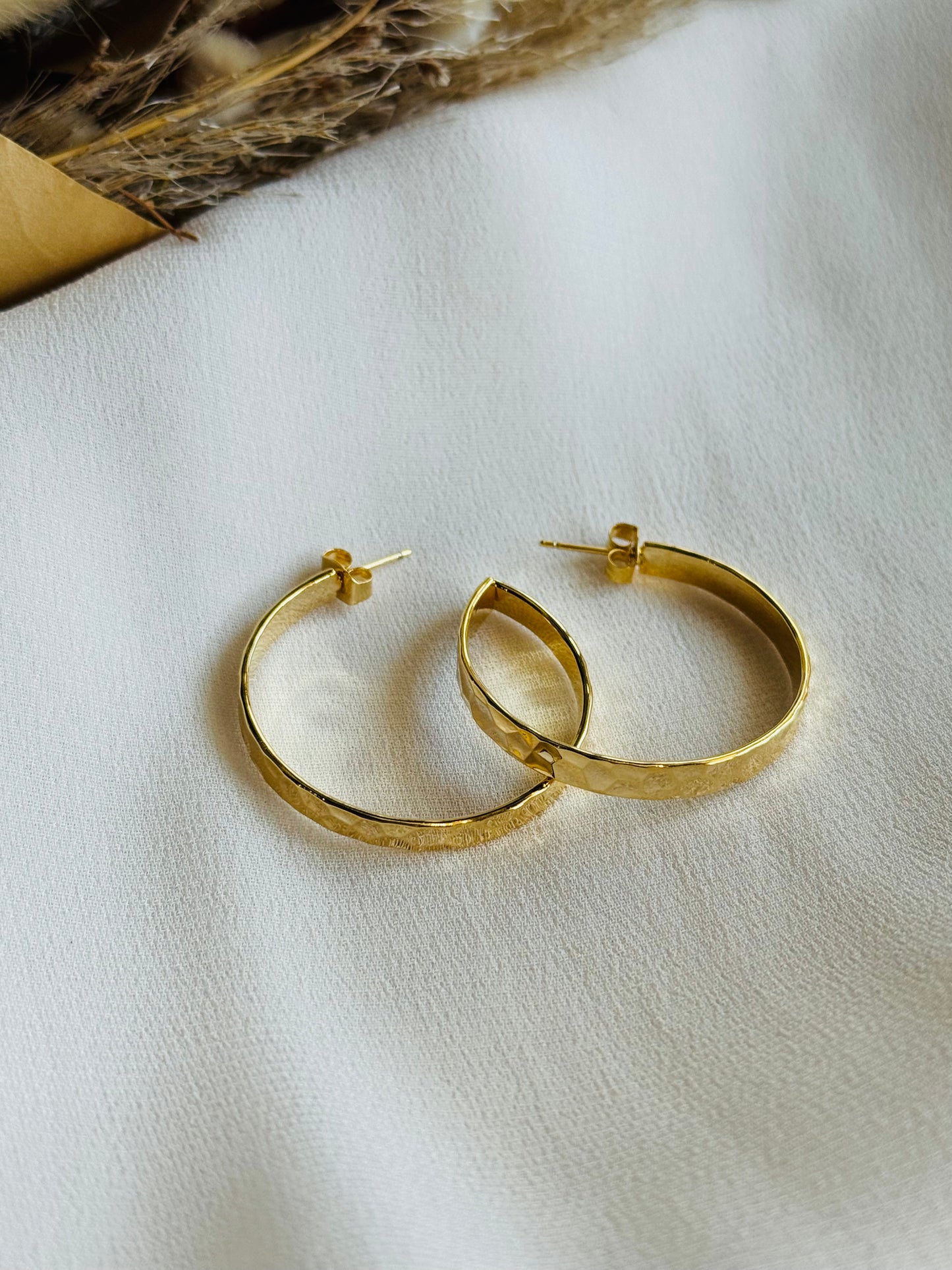 Geometric 14k Gold Dipped Hoops