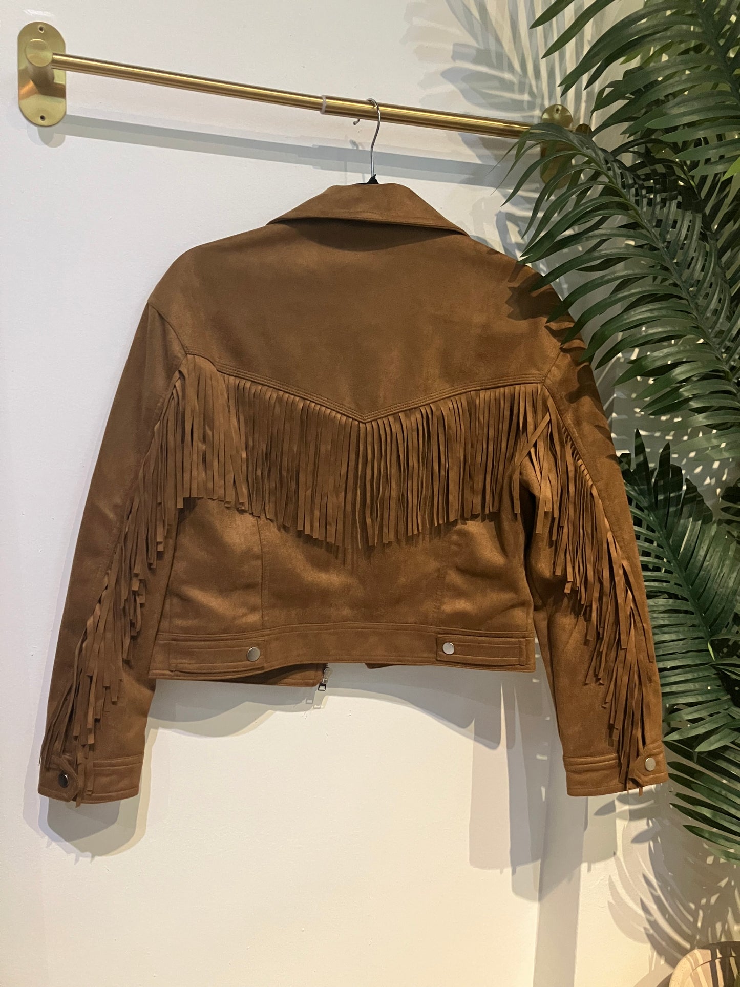 Fall in Love Fringe Suede Cropped Jacket