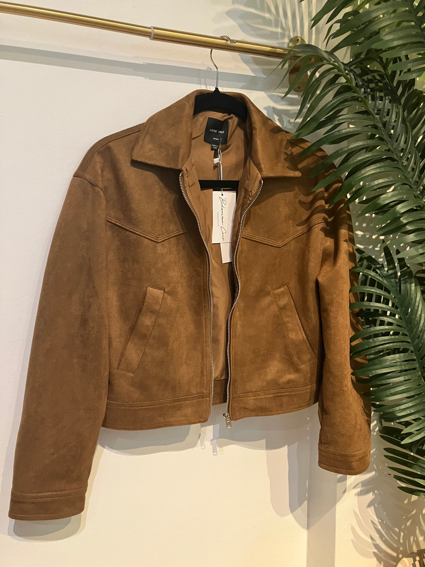 Fall in Love Fringe Suede Cropped Jacket