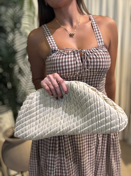 Large Woven Clutch Handbag