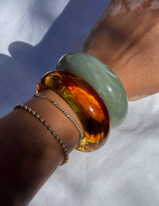 Maya Resin Open Cuff Bangle