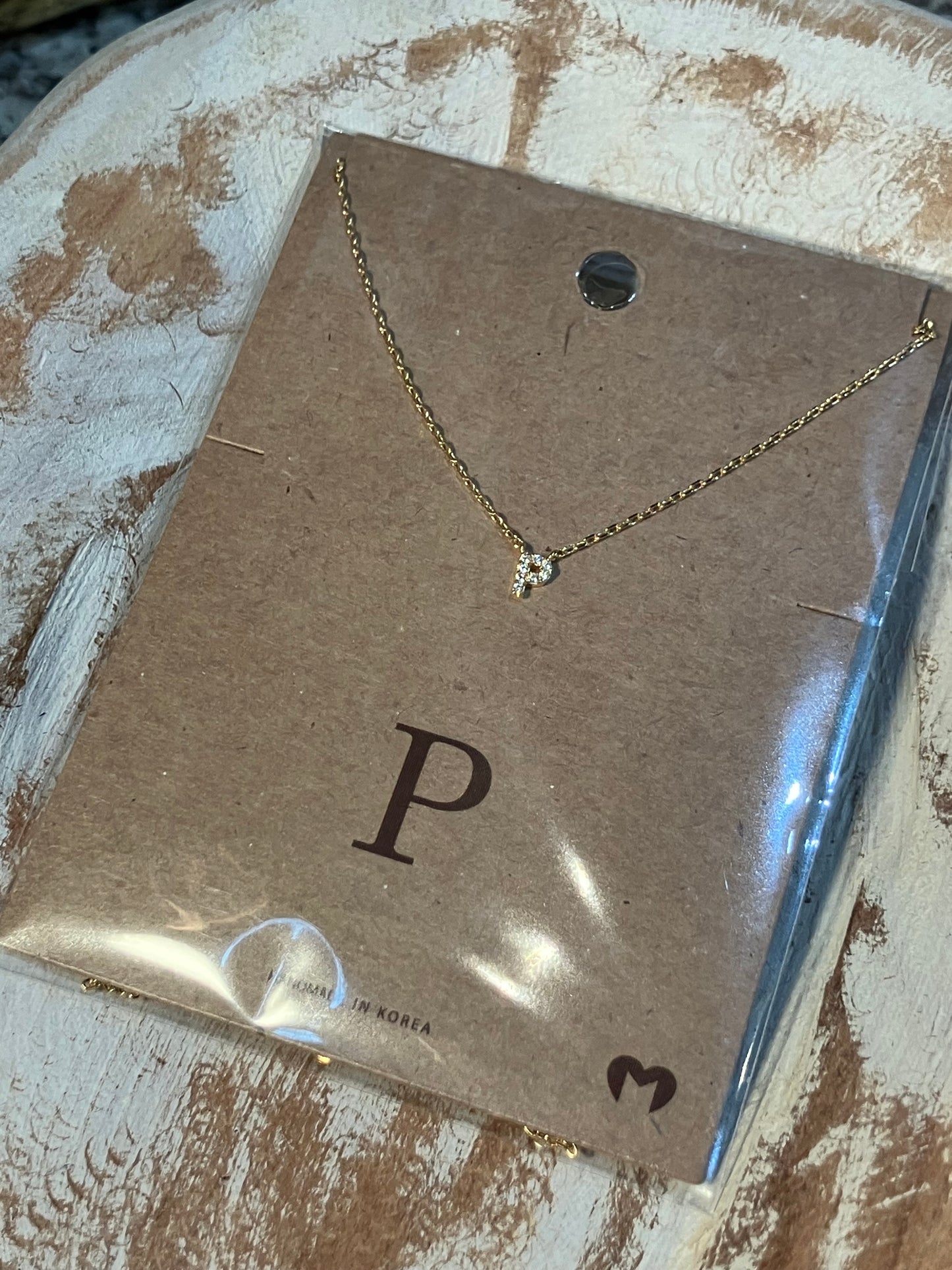 Gold Dipped Dainty Initial Necklace
