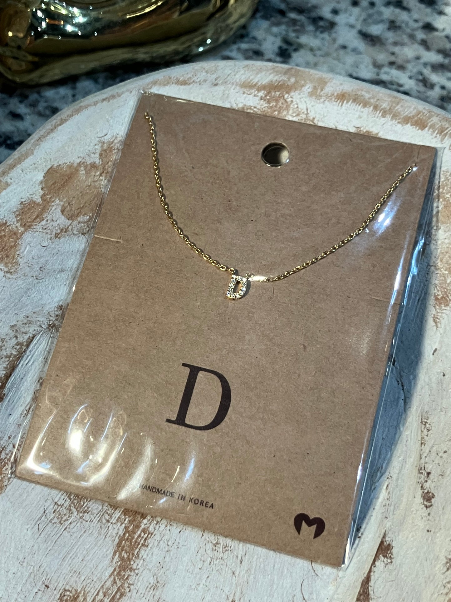 Gold Dipped Dainty Initial Necklace