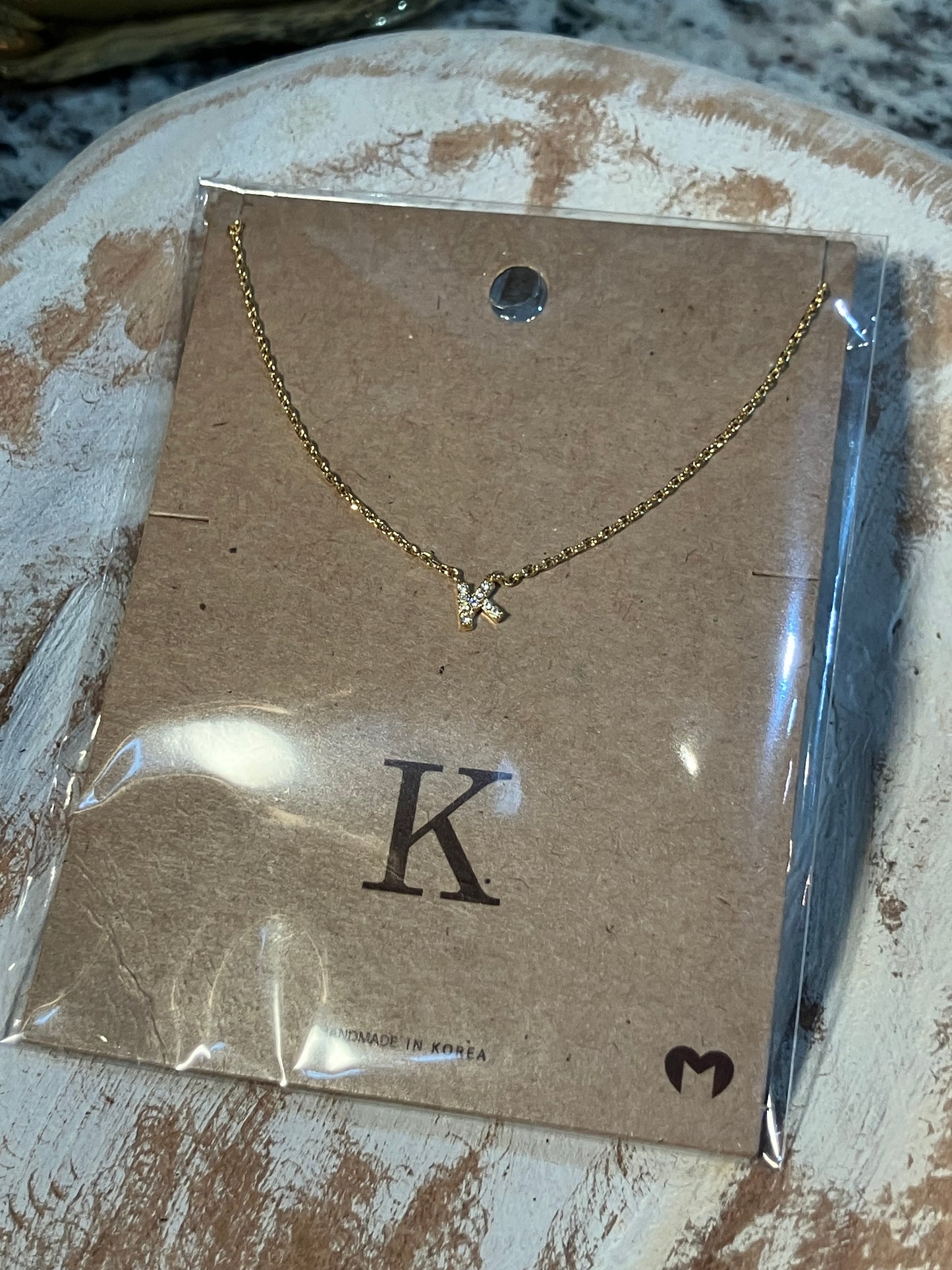 Gold Dipped Dainty Initial Necklace