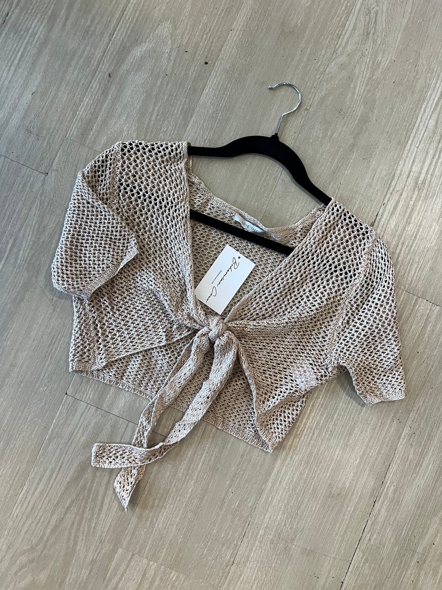 Khaki Beach Crop Top