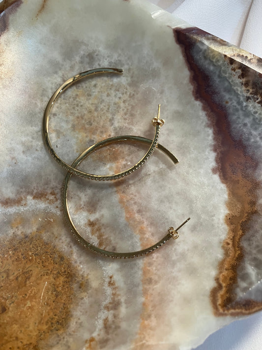 Princess Cut Hoops