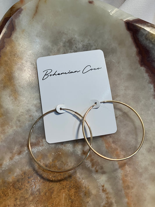Dainty 14k Gold Filled Hoops