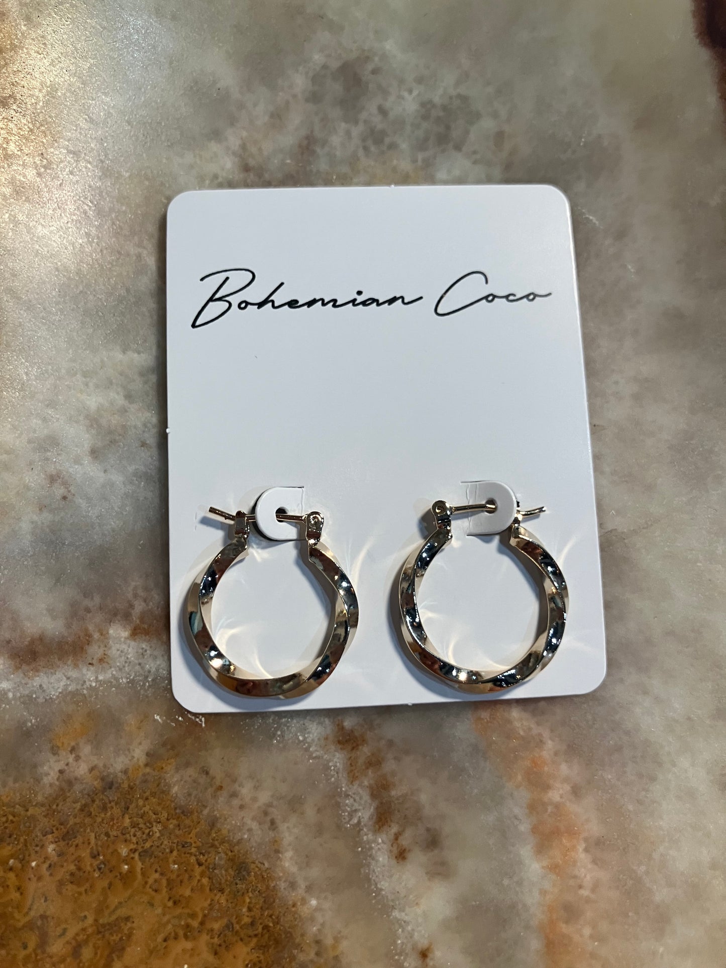 Twist Gold Hoops