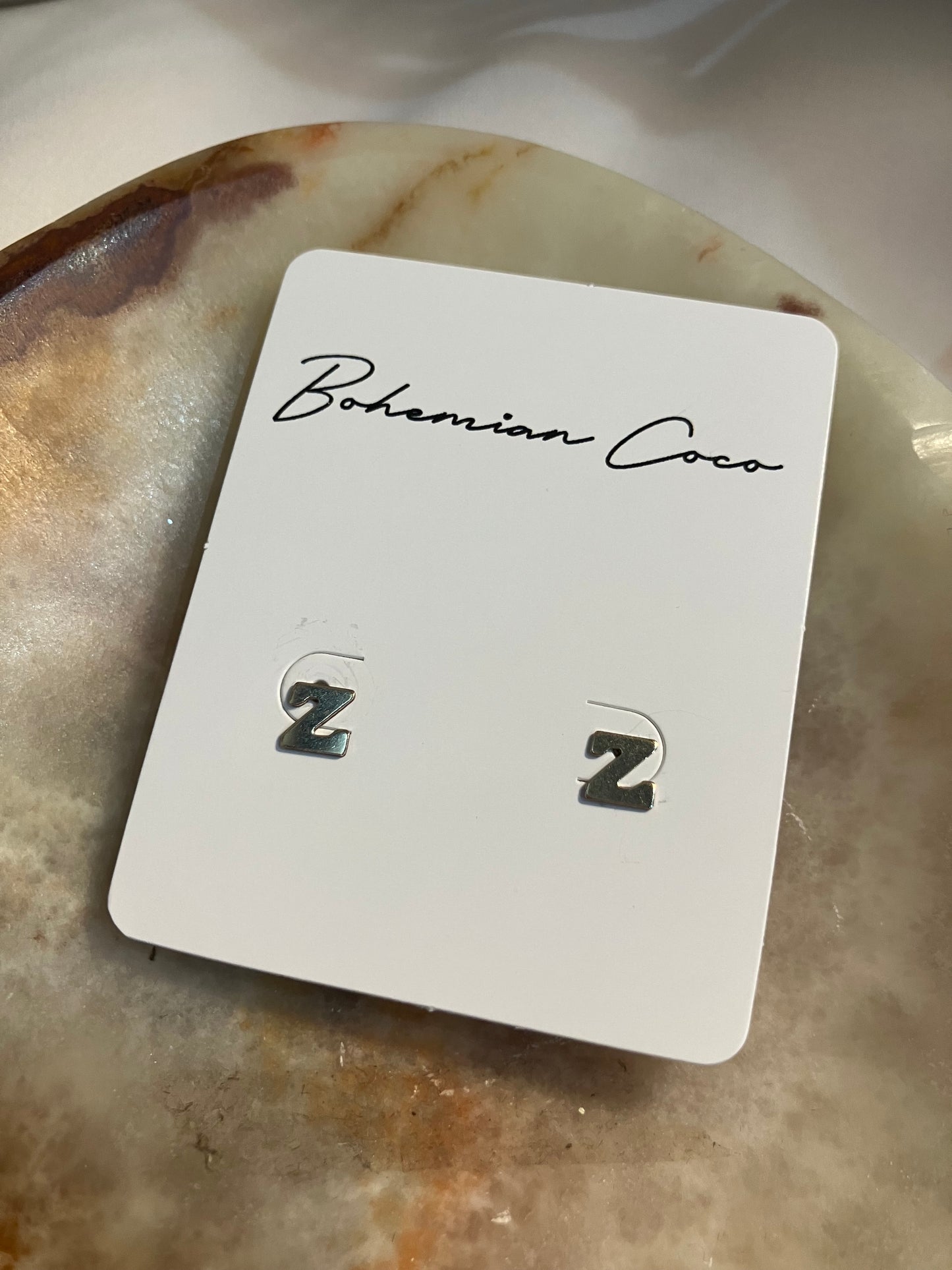 Initial 14k Gold Filled Earrings