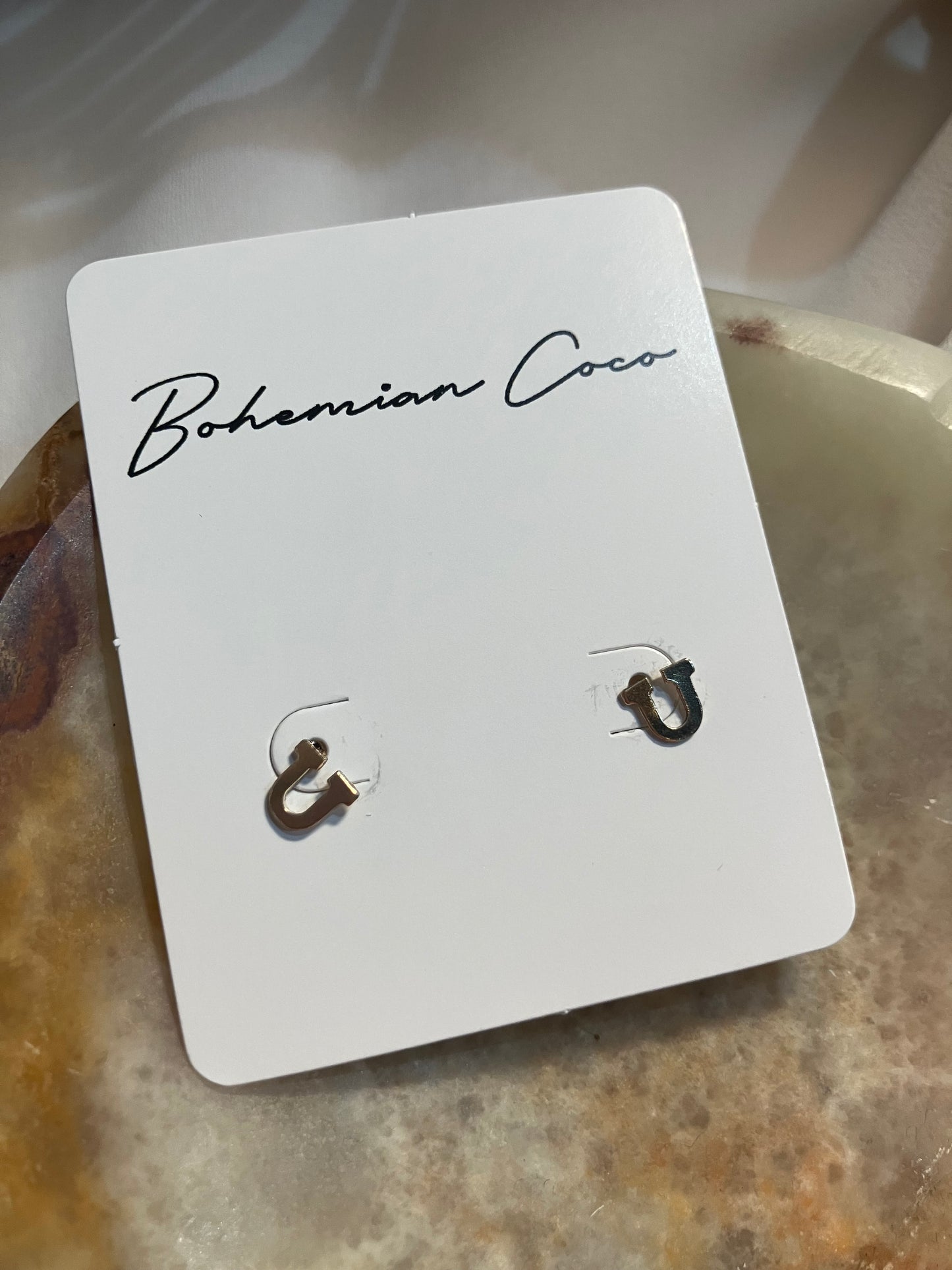 Initial 14k Gold Filled Earrings