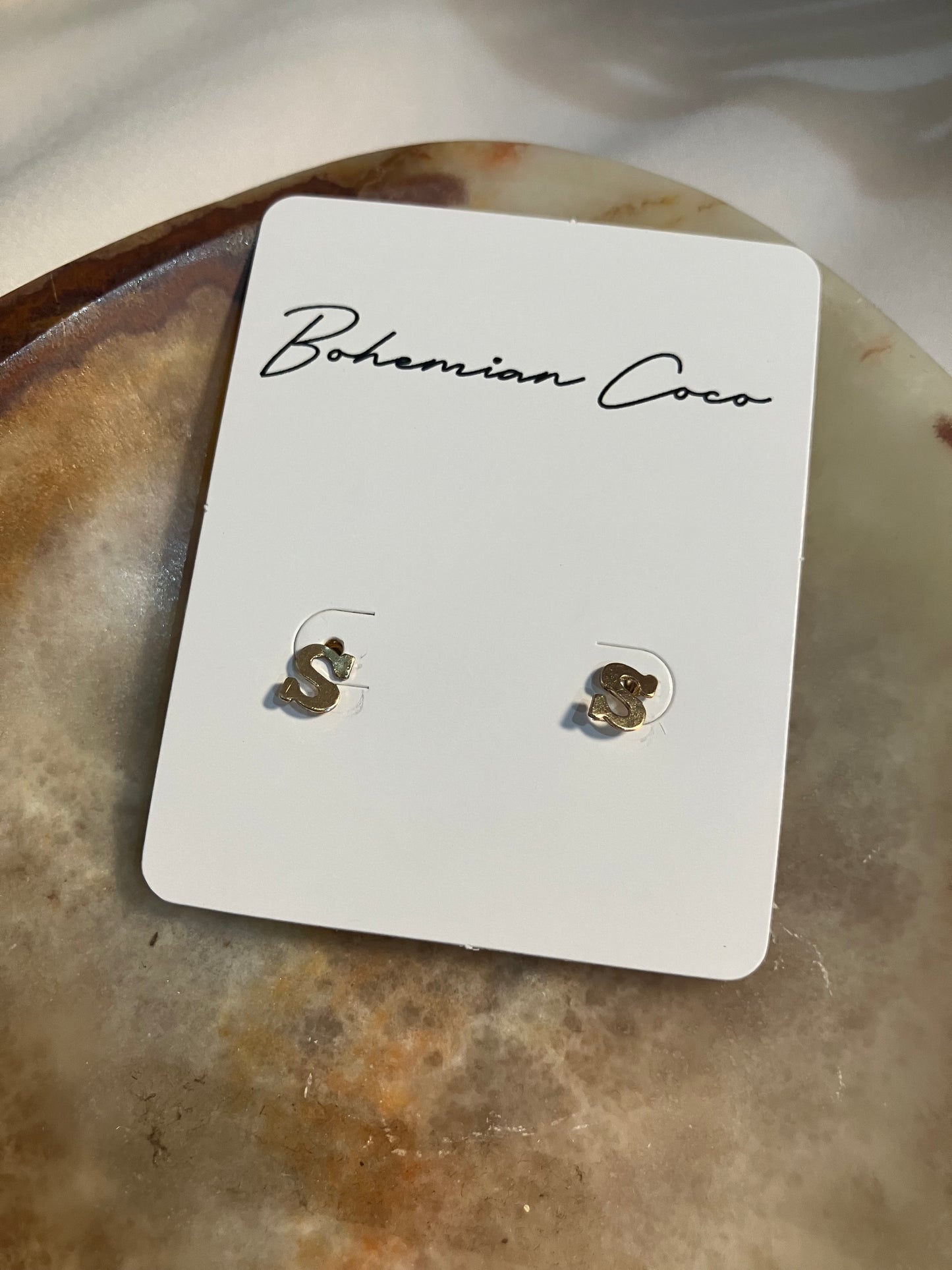Initial 14k Gold Filled Earrings