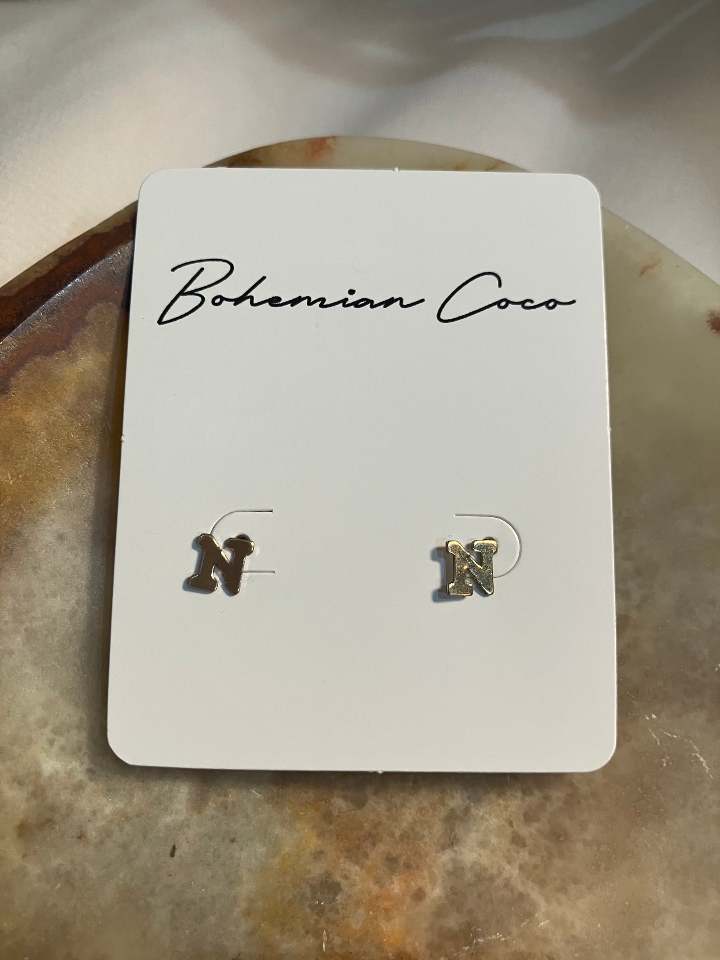 Initial 14k Gold Filled Earrings