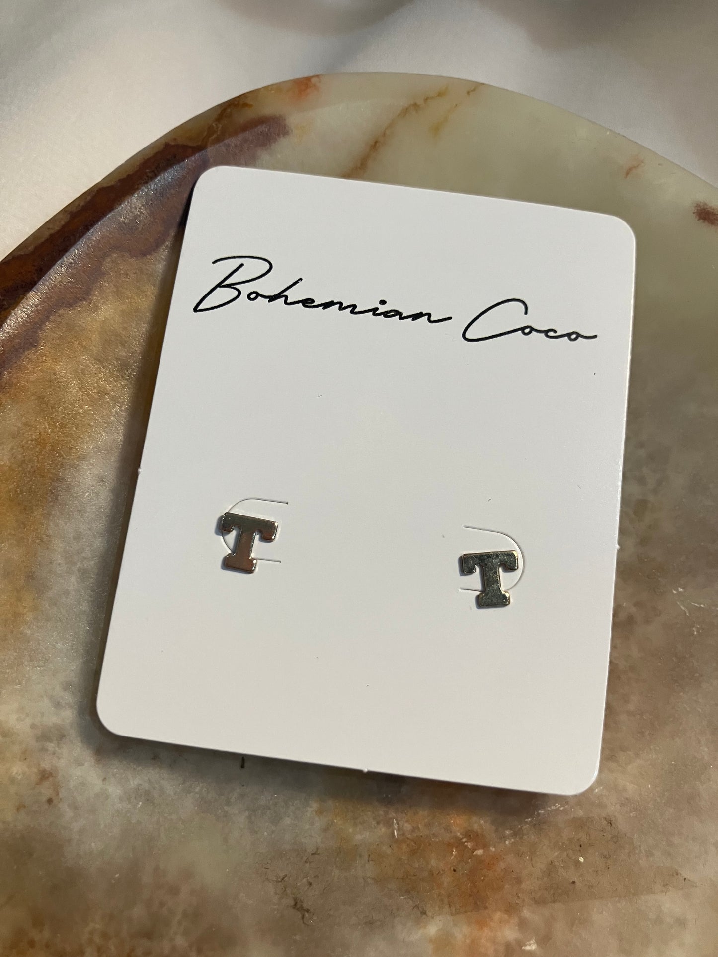 Initial 14k Gold Filled Earrings