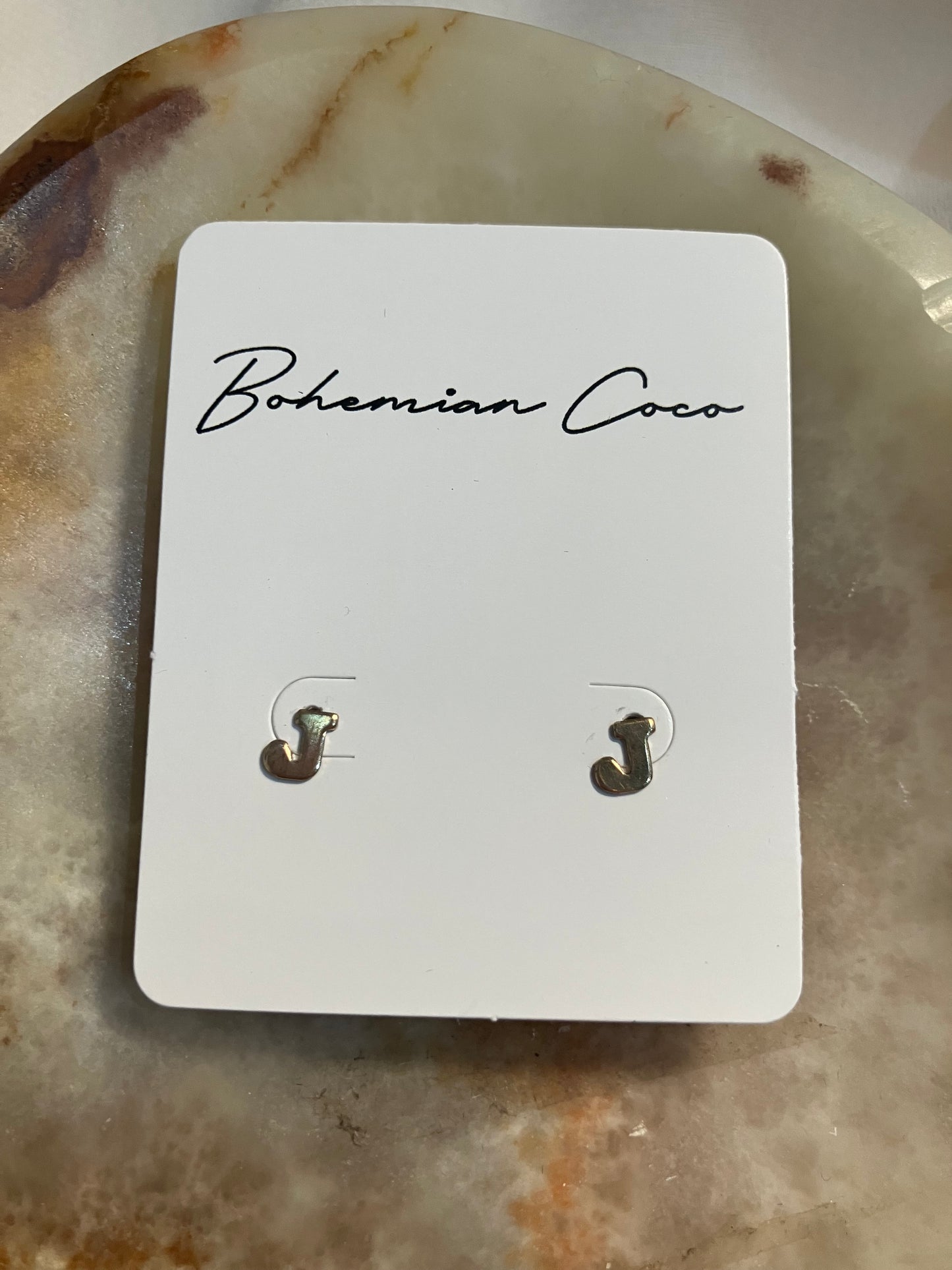 Initial 14k Gold Filled Earrings