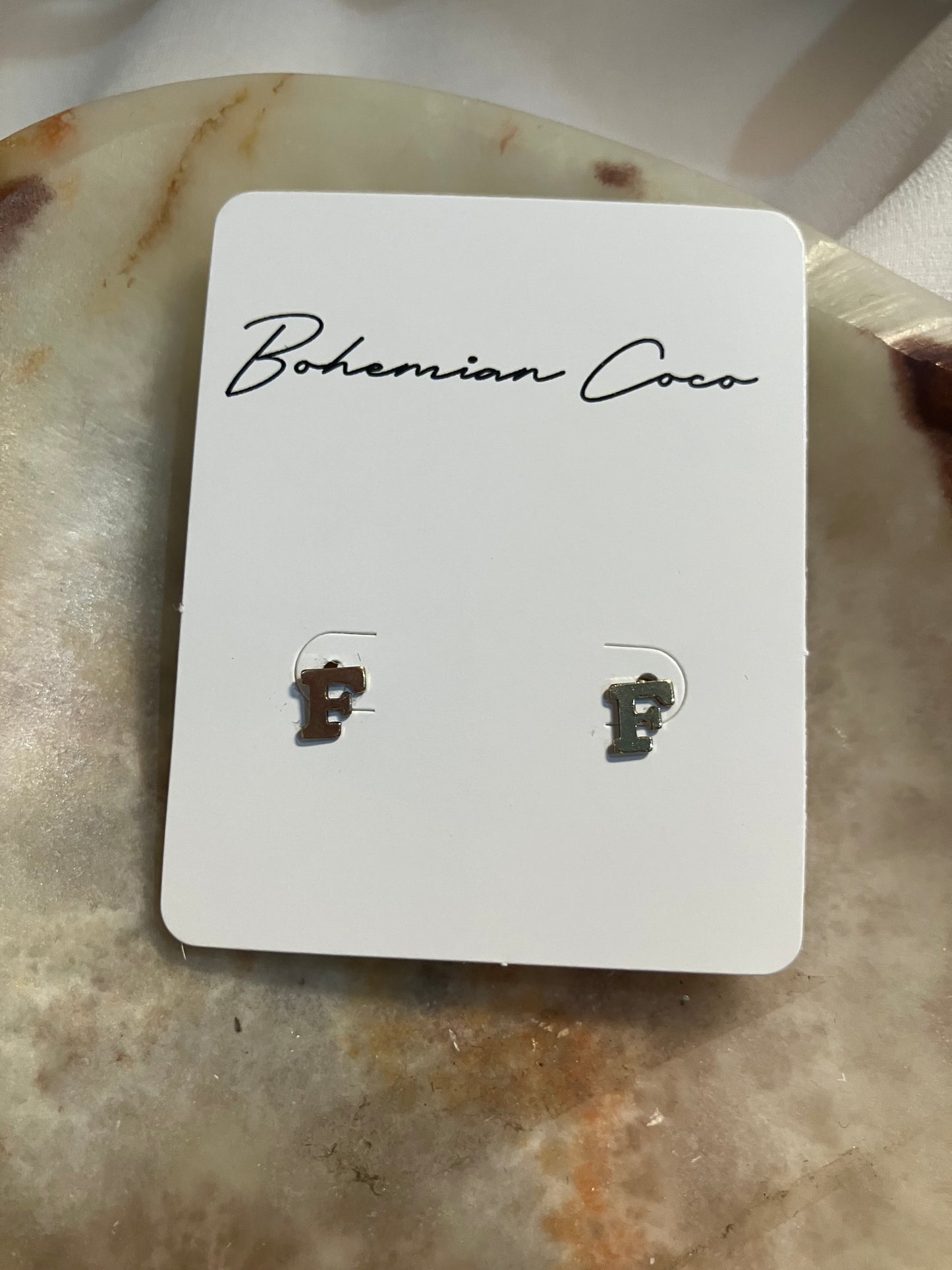 Initial 14k Gold Filled Earrings