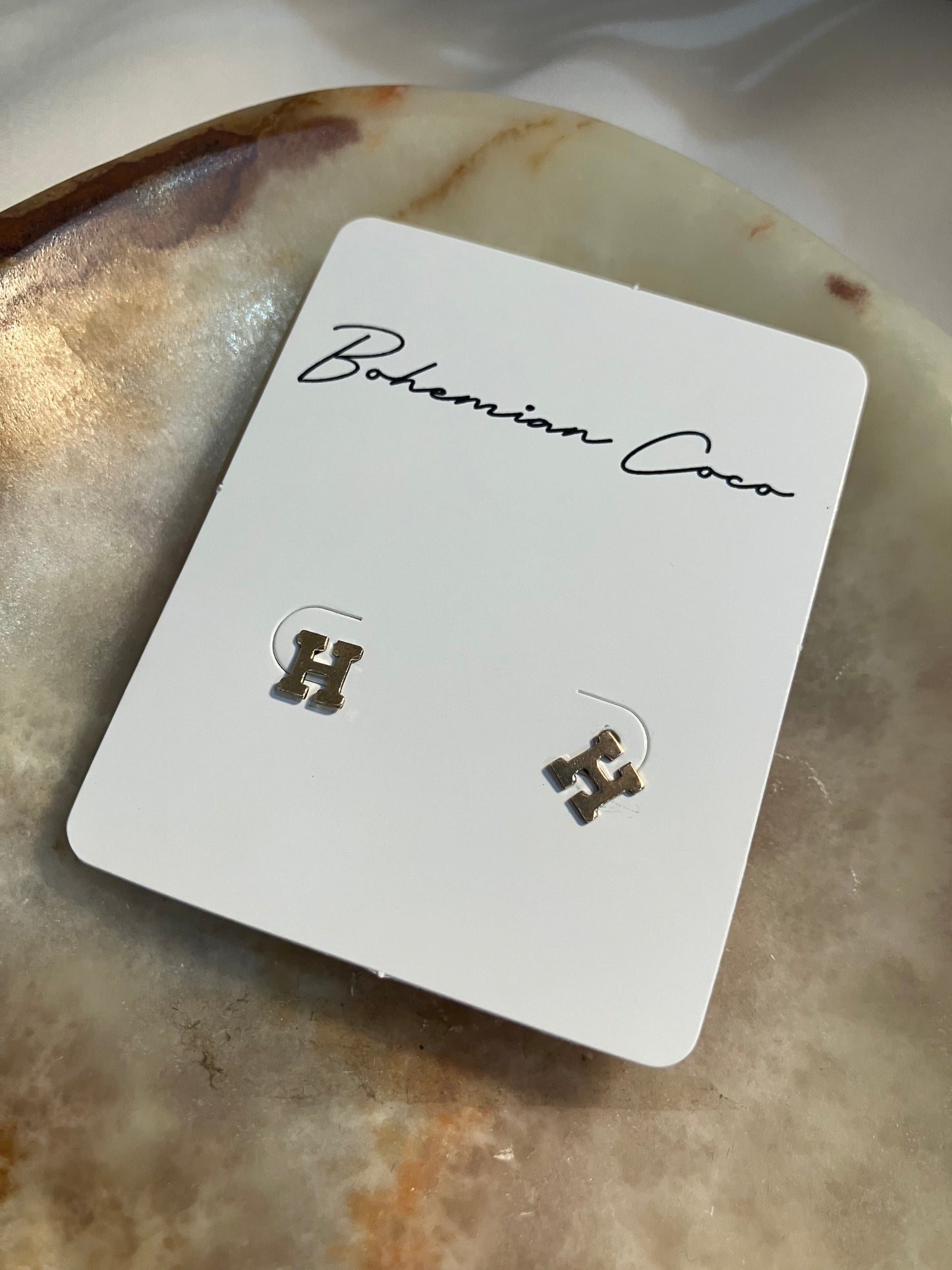 Initial 14k Gold Filled Earrings