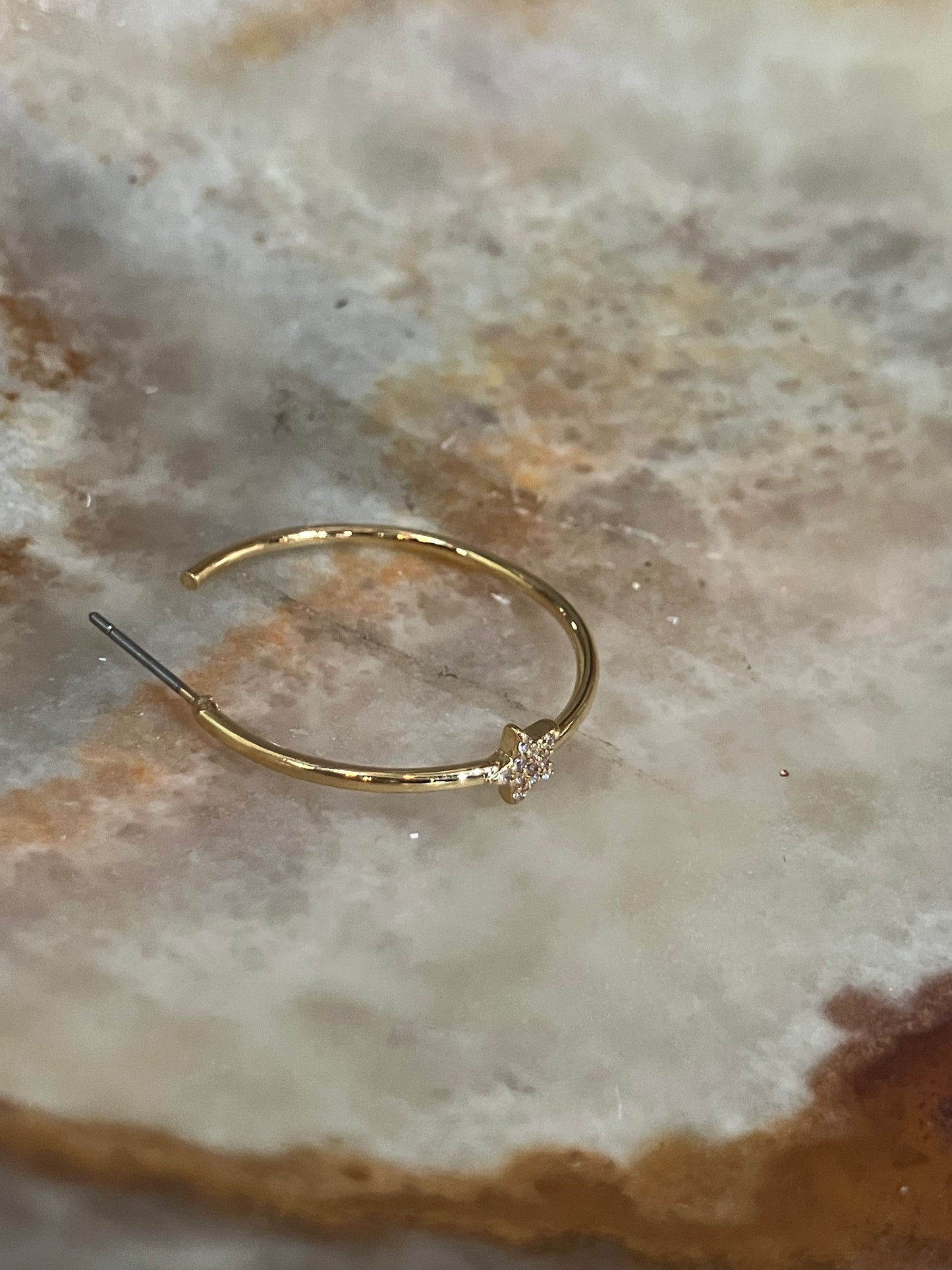 Star Gold Hoops