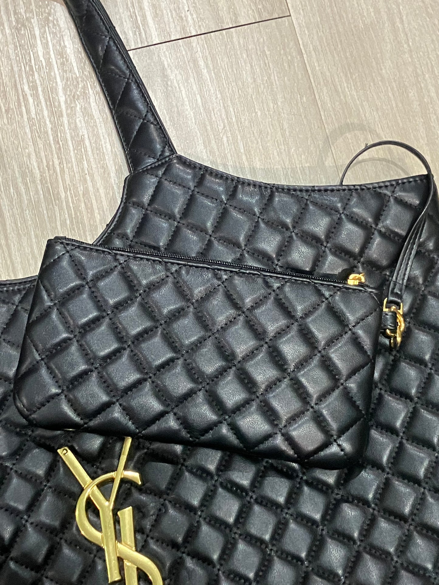 Large Quilt Luxe Letters Bag With Wallet