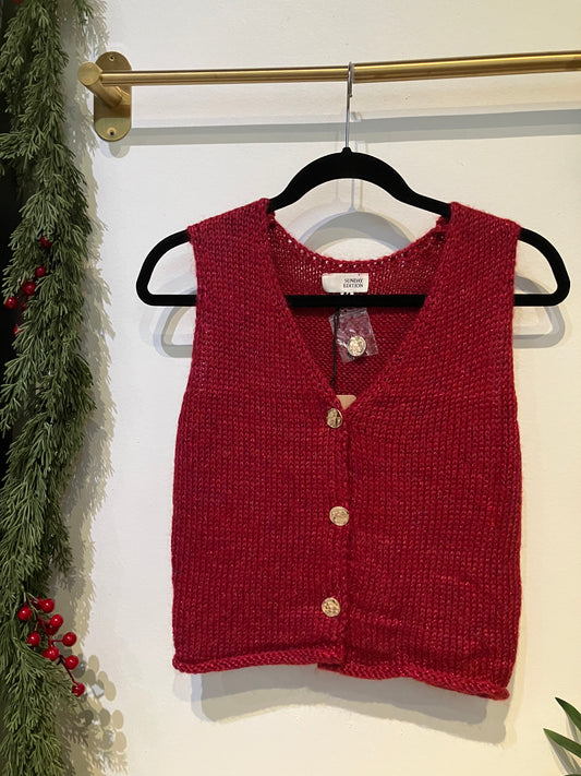 Cranberry Christmas Vest