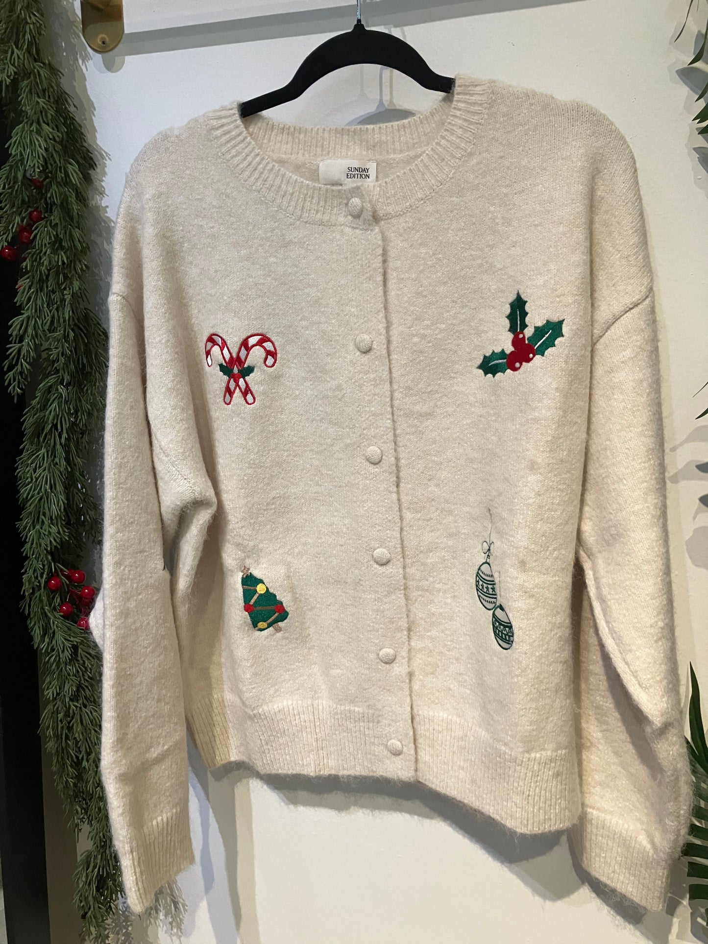 Merry Moments Cream Cardigan