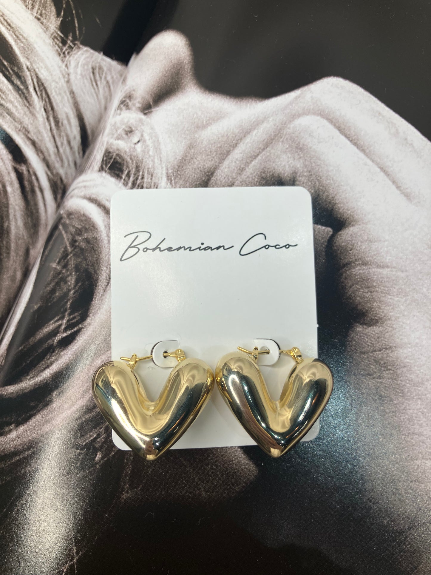 Heart Shaped Gold Filled Earrings