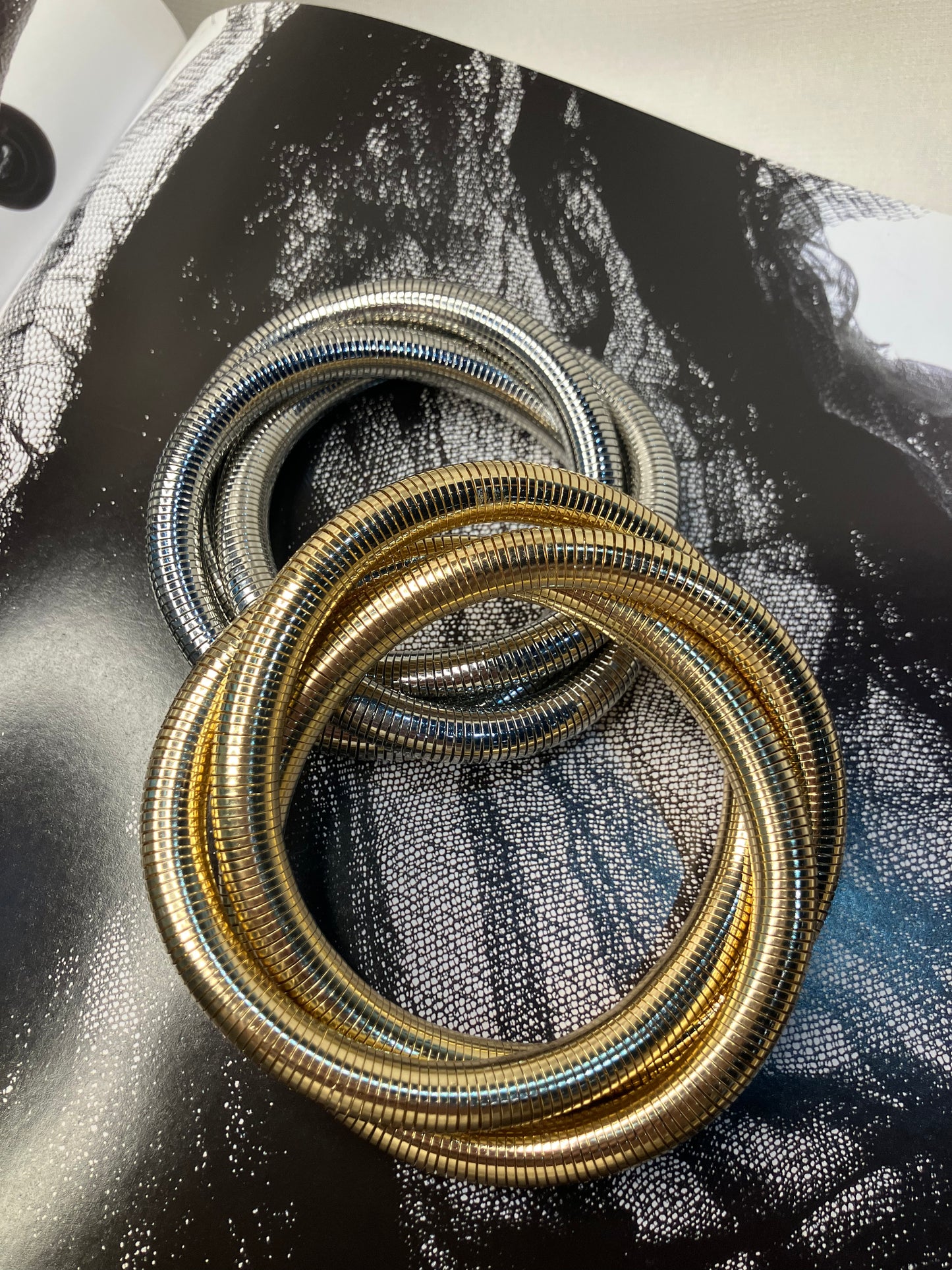 Gold Twisted Coil Bracelet