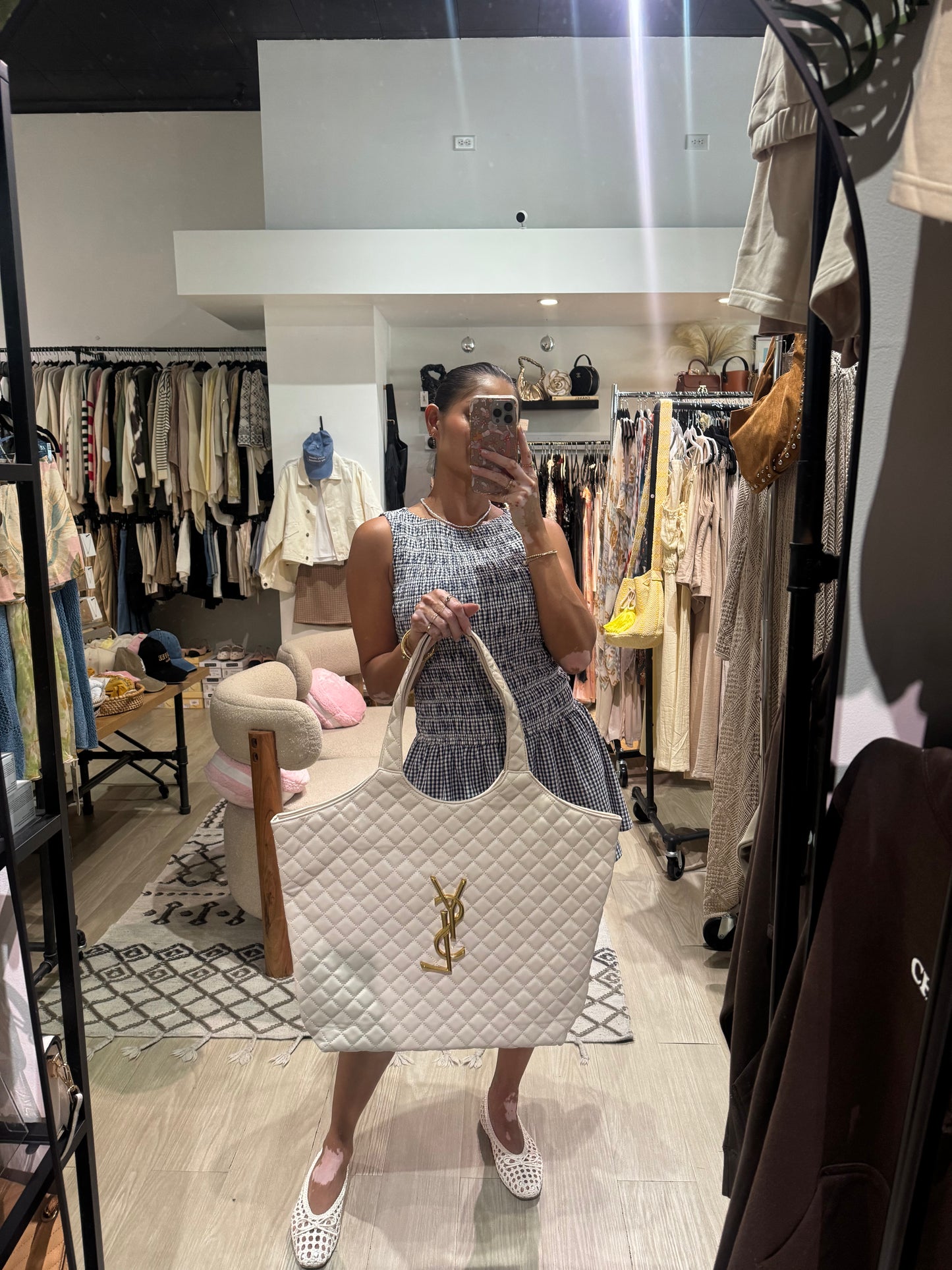 Large Quilt Luxe Letters Bag With Wallet