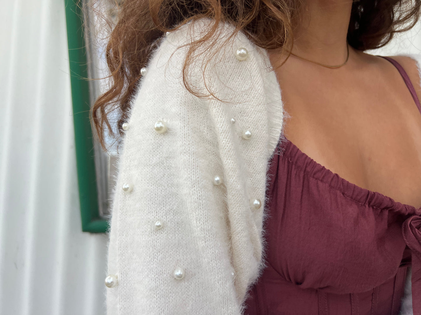Pearl Cropped Cardigan