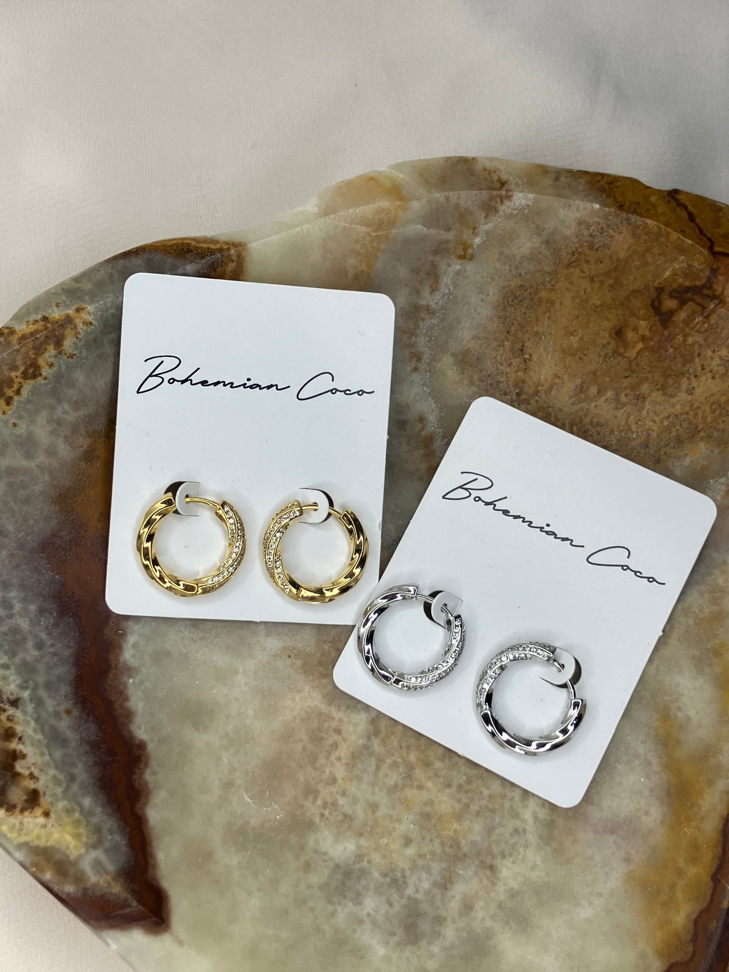 Moonbeam Spiral Hoops