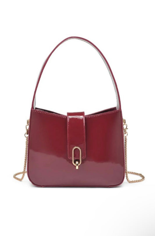 Ruby Patent Design Shoulder Bag