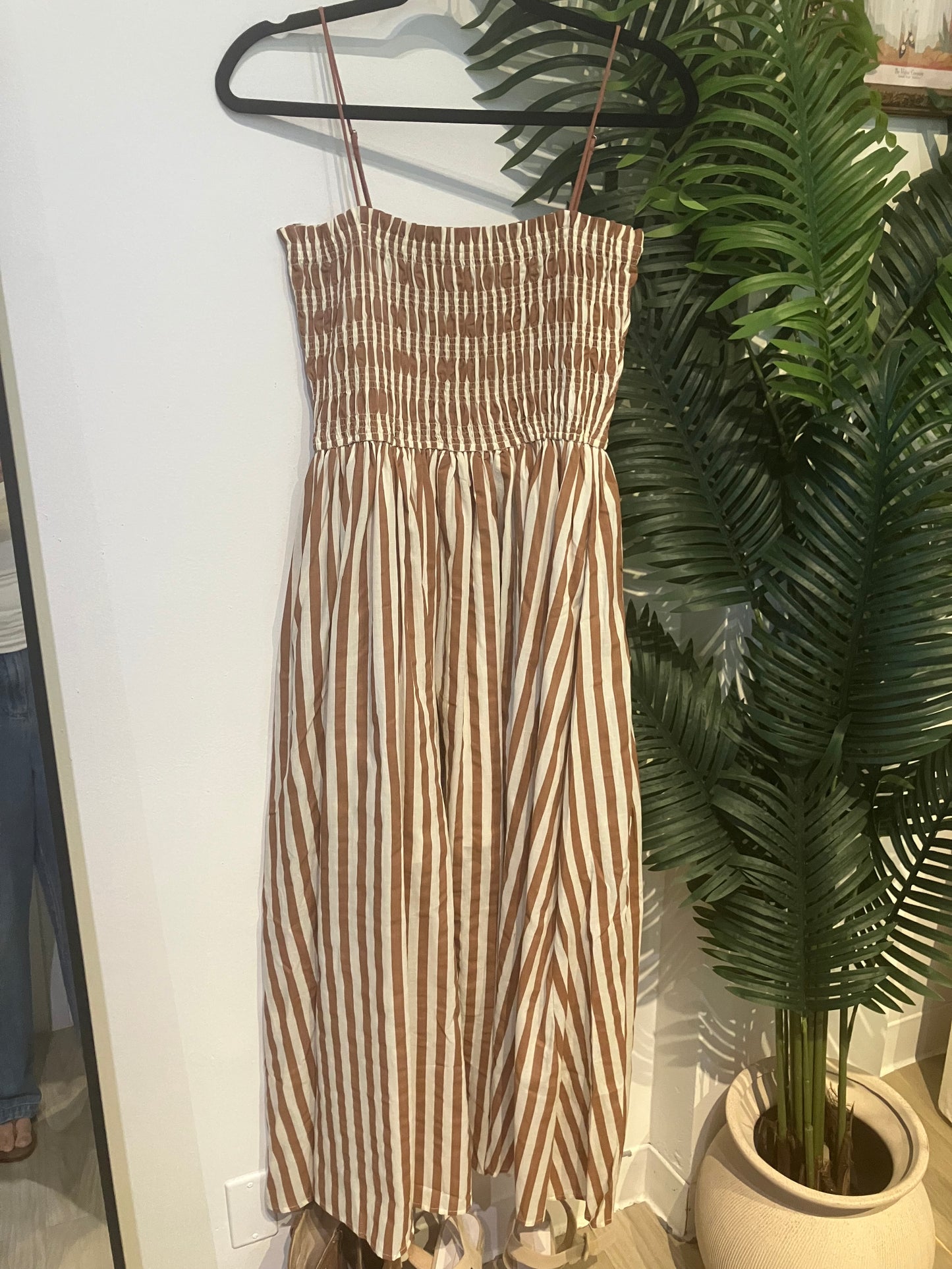 Russet Stripes Maxi Dress
