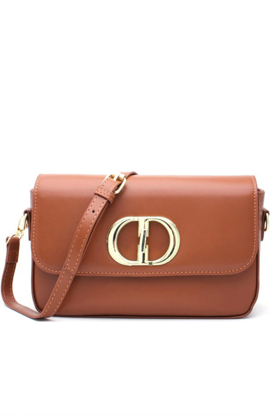 Tan Luxe Crossbody Bag