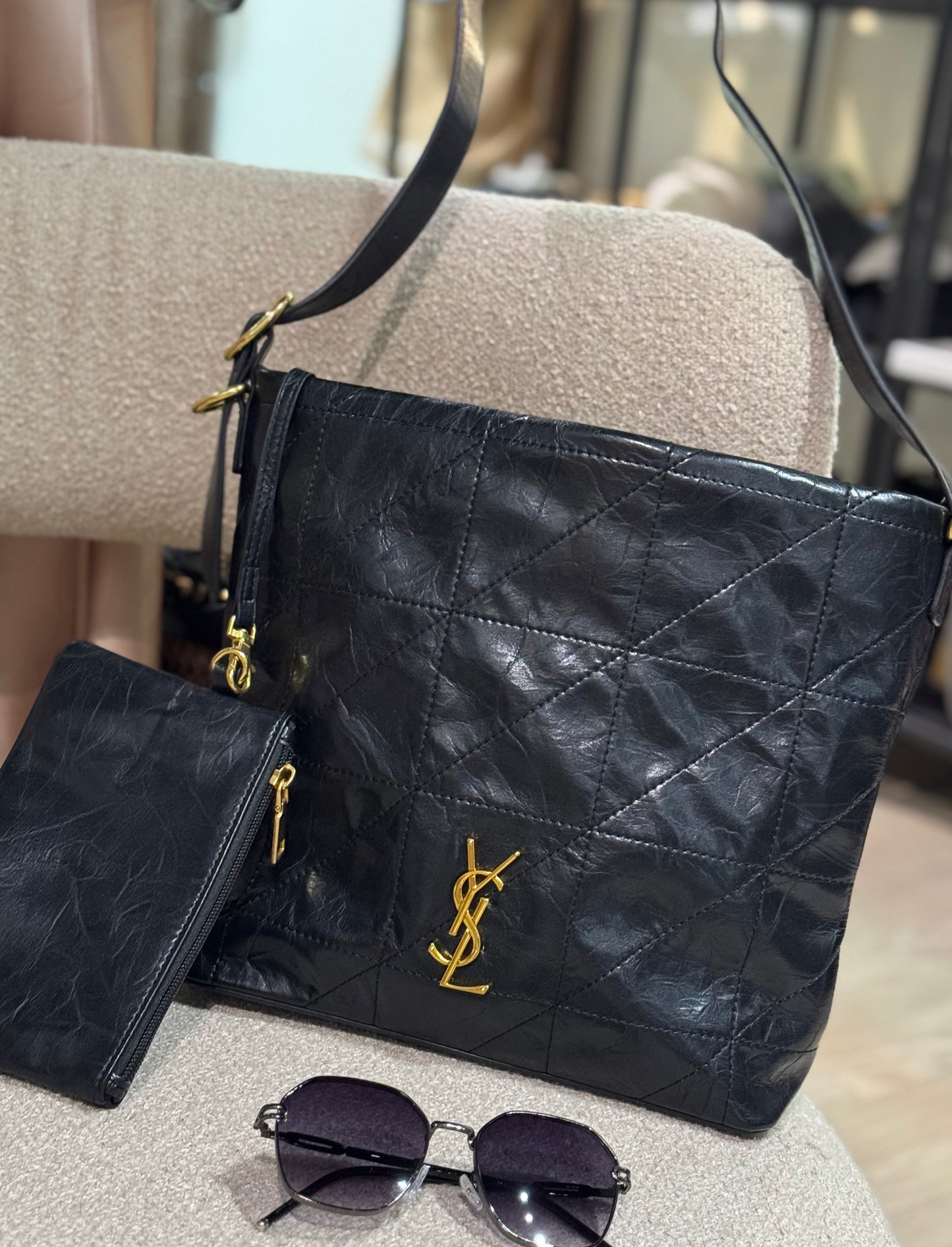 Vegan Leather Luxe Shoulder Bag