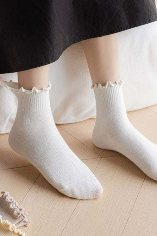 White Frill Socks