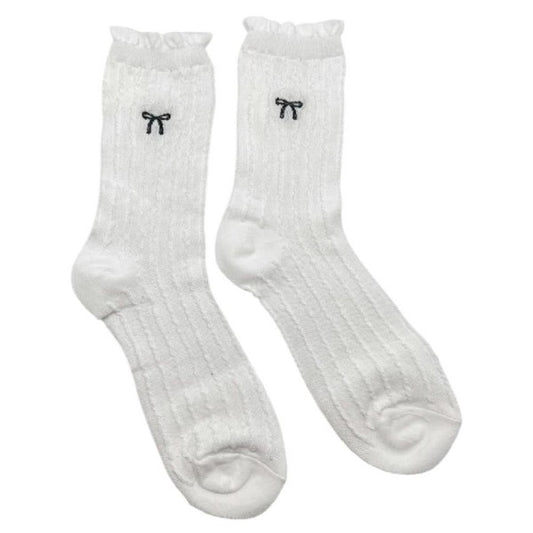 Ribbon Crew Socks
