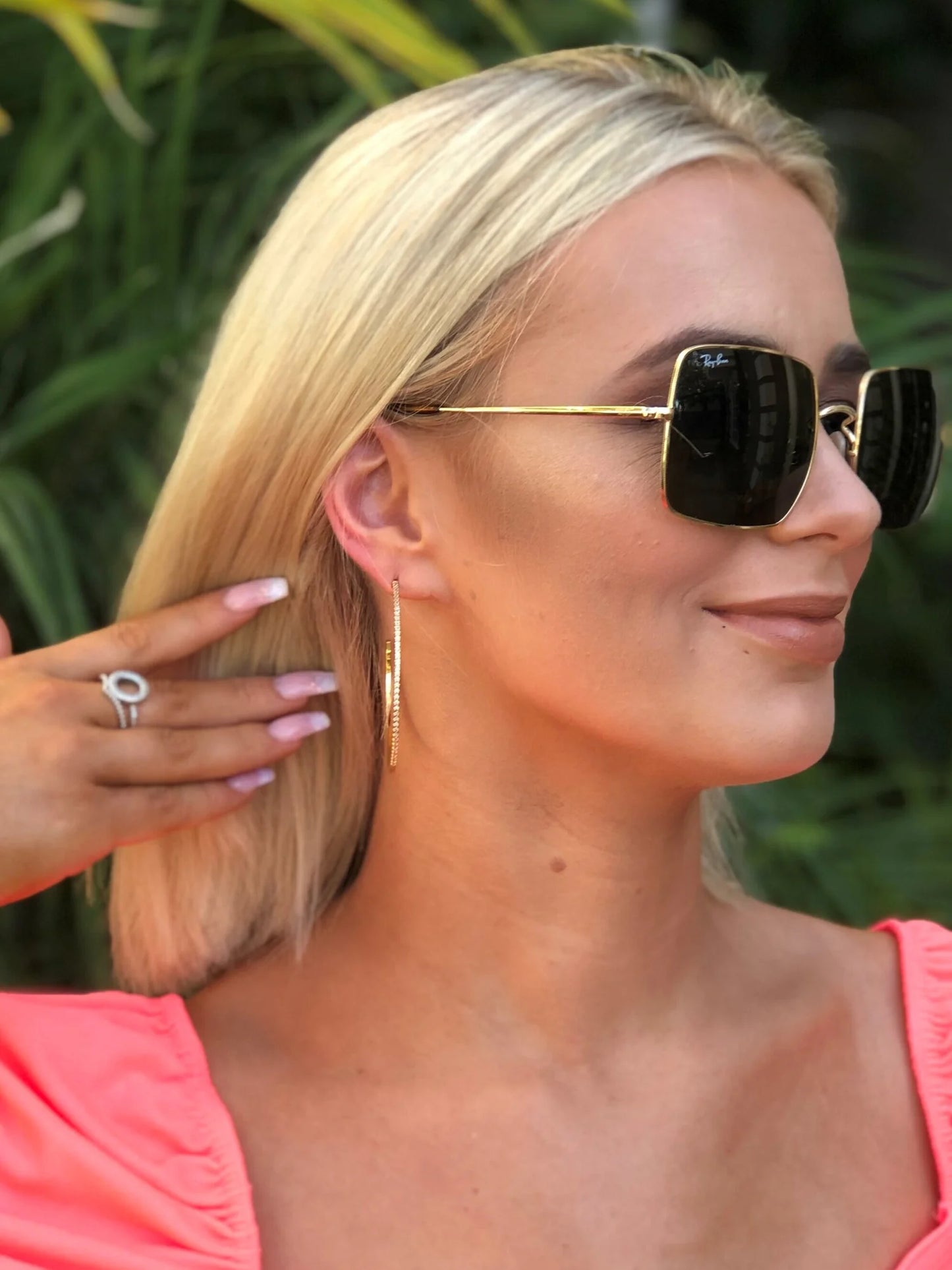 Princess Cut Hoops