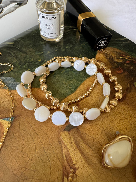 Mother Of Pearl Bracelet set