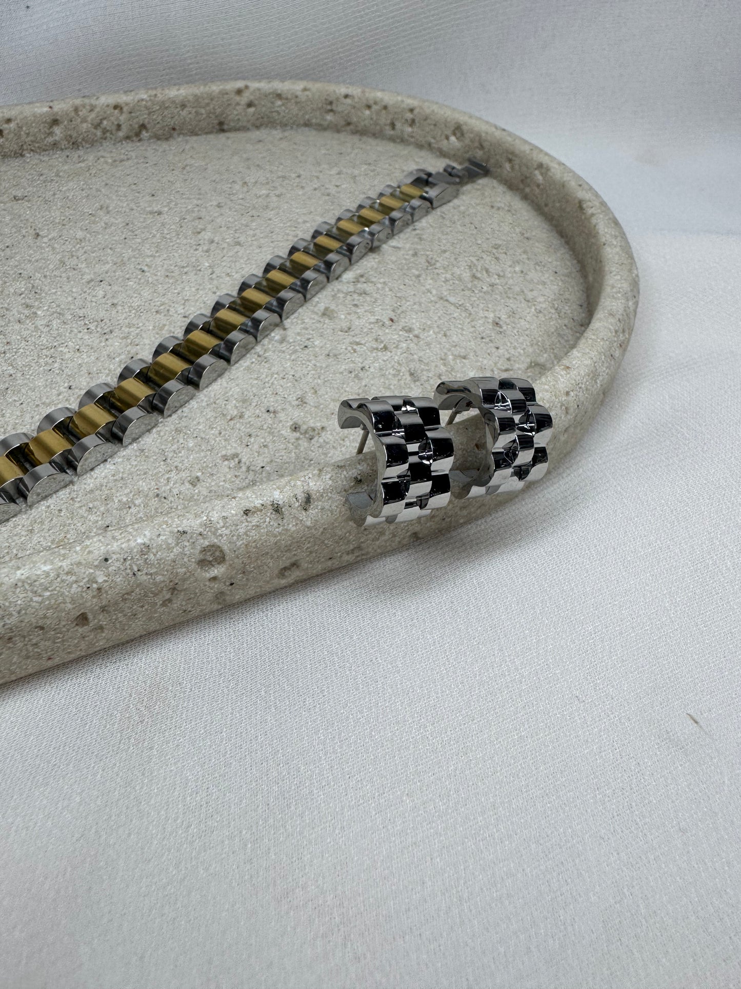 Watch Band Hoop Earrings