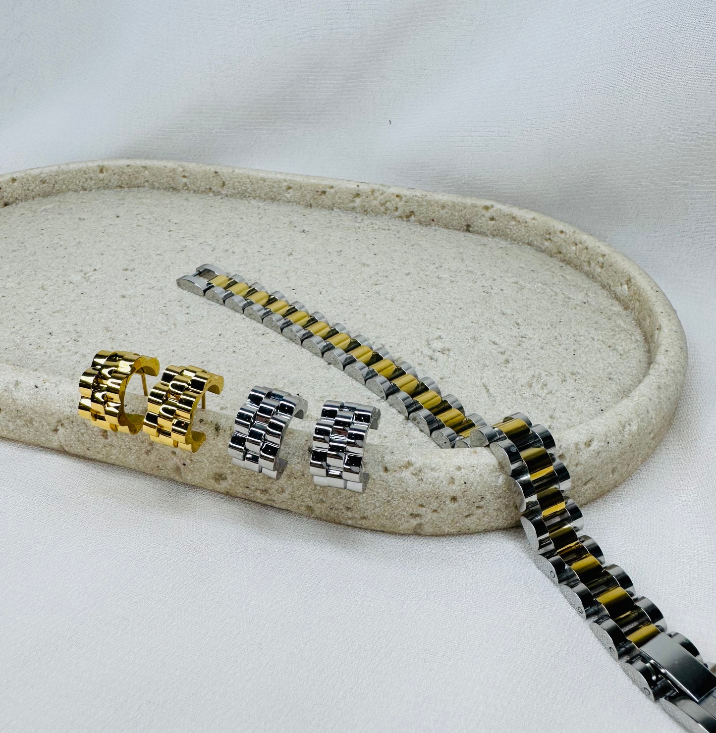 Watch Band Hoop Earrings