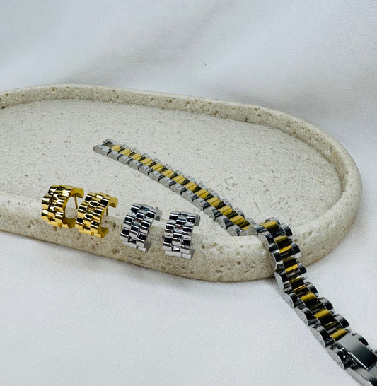 Watch Band Hoop Earrings