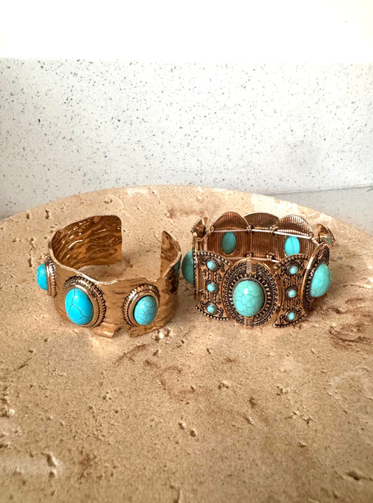 Turquoise Trails Concho Bracelet