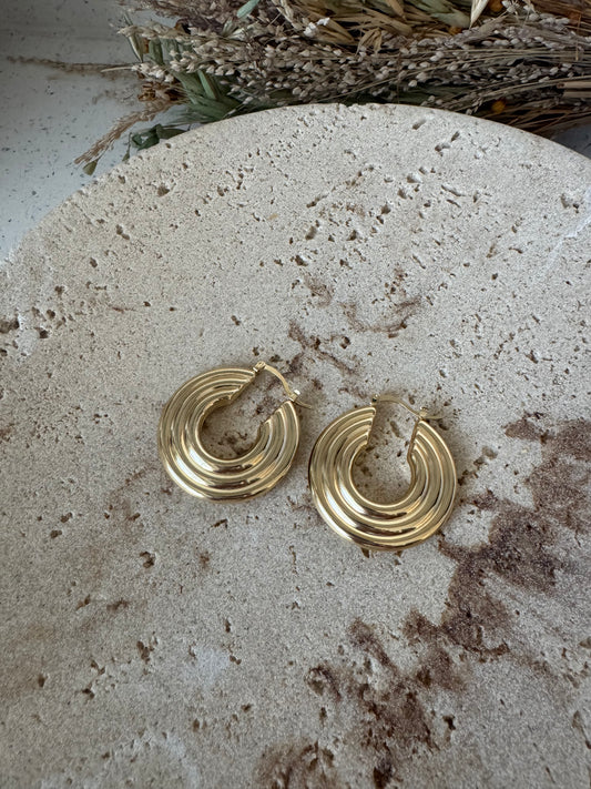 Gilded Groove Hoops