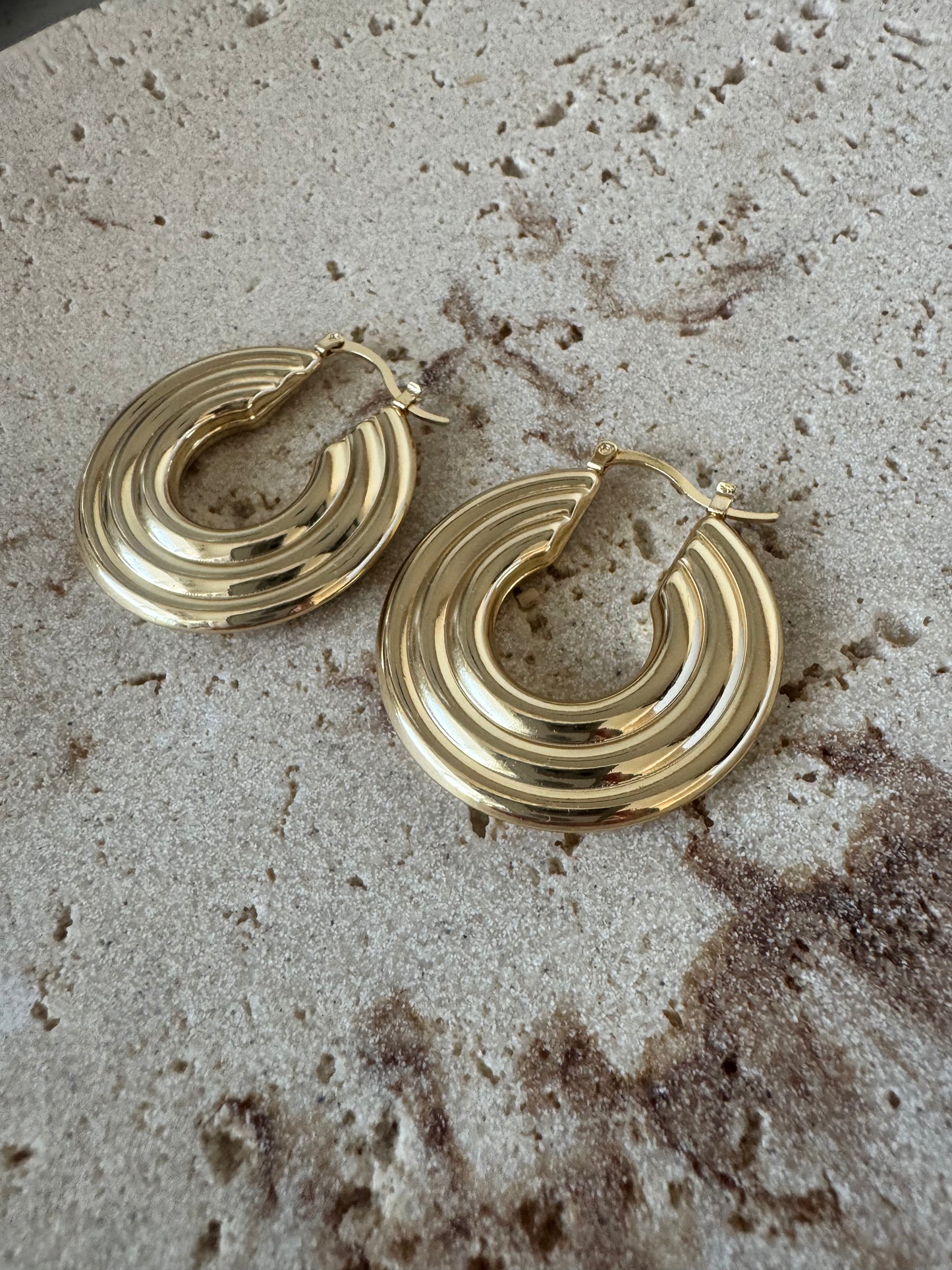 Gilded Groove Hoops