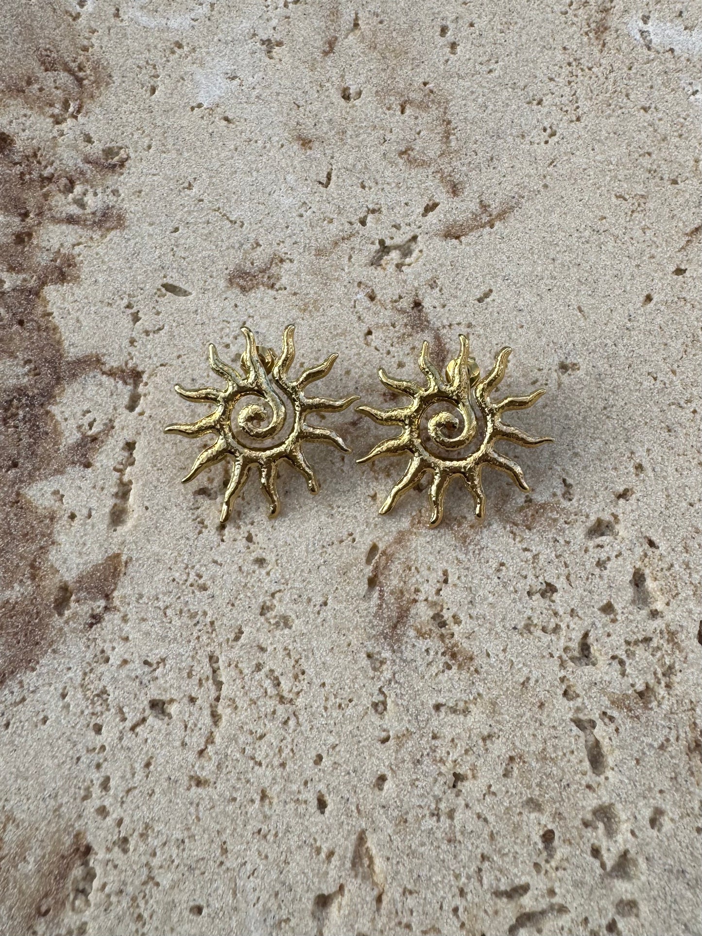 Solara Swirl Sun Earrings