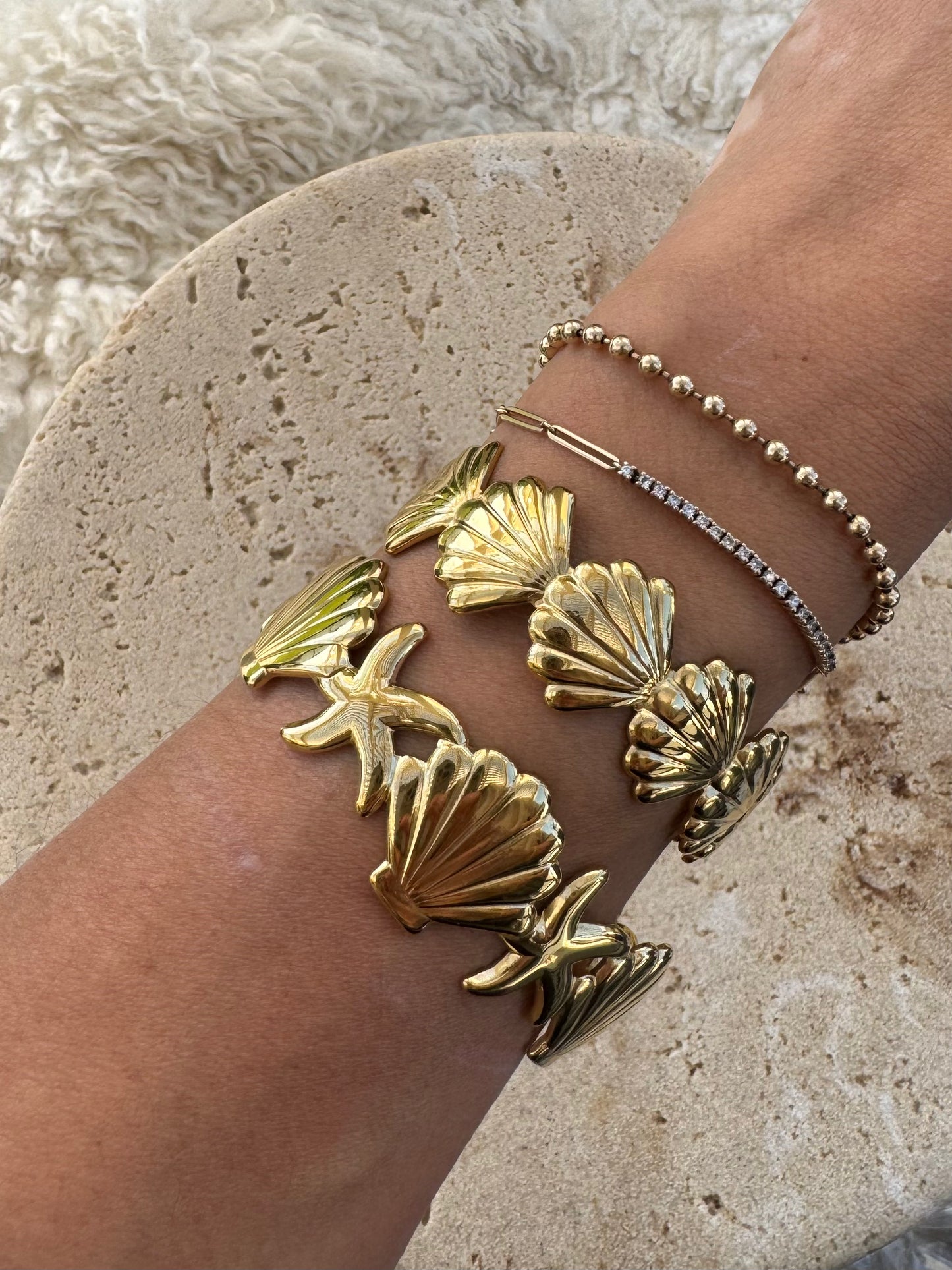 Sea Siren Gold Cuff