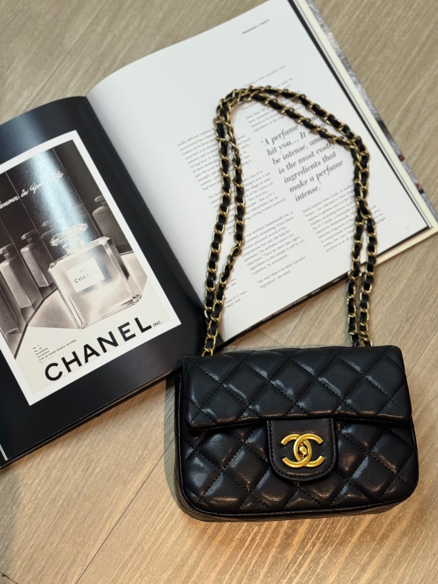Diamond Quilted Logo Crossbody Bag